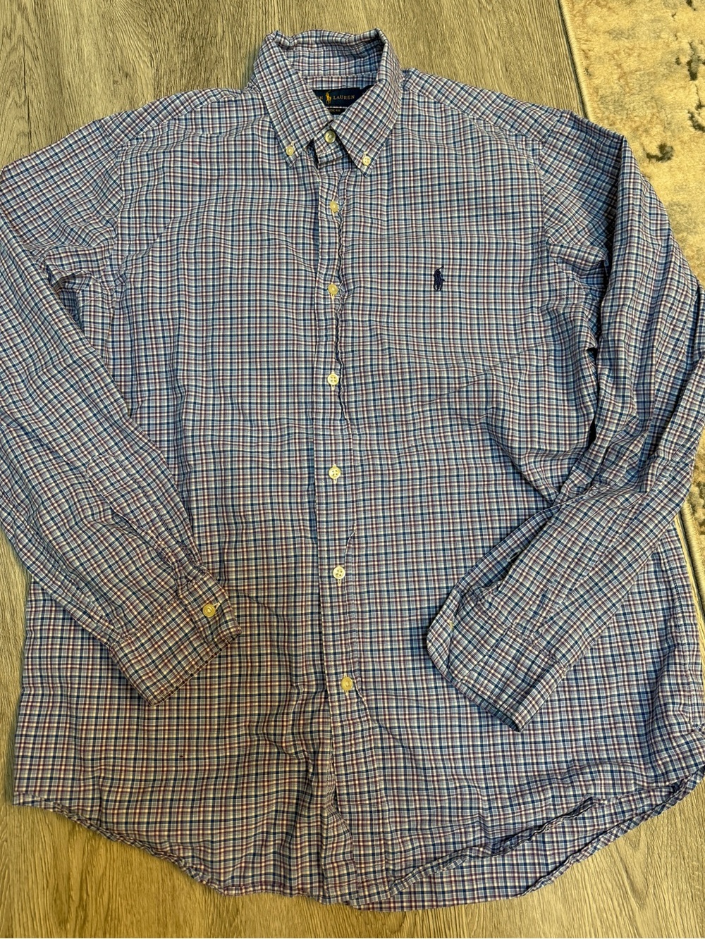 Polo Ralph Lauren Men’s Classic Fit Shirt Large Red/Blue Plaid Button Down